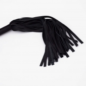 Черный кожаный флоггер - 45 см. - Crazy Handmade - купить с доставкой в Черкесске