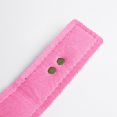 Черно-розовый ошейник с золотистой фурнитурой - Crazy Handmade - купить с доставкой в Черкесске