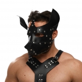 Черная кожаная маска «Собака» - Crazy Handmade - купить с доставкой в Черкесске