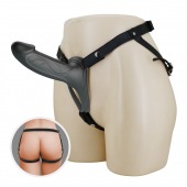 Черный полый мужской страпон London - 16,8 см. - Baile - купить с доставкой в Черкесске