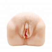 Телесный мастурбатор-вагина с оволосением и вибрацией - Baile - в Черкесске купить с доставкой