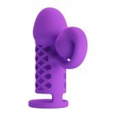 Фиолетовая вибронасадка с клиторальным отростком Harden - Baile - в Черкесске купить с доставкой