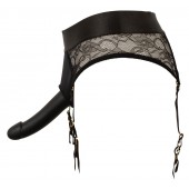 Черный женский страпон Strap-on Set: трусики и насадка - Orion - купить с доставкой в Черкесске