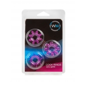 Набор из 3 лиловых эрекционных колец различной формы - Erowoman-Eroman - в Черкесске купить с доставкой