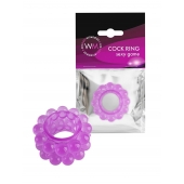 Лиловое эрекционное кольцо с 2 рядами стимулирующих шариков - Erowoman-Eroman - в Черкесске купить с доставкой