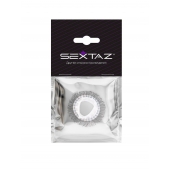 Эластичное эрекционное кольцо с длинными черными «ресничками» - Sextaz - в Черкесске купить с доставкой