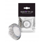 Эластичное эрекционное кольцо с длинными черными «ресничками» - Sextaz - в Черкесске купить с доставкой