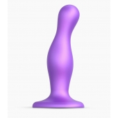 Фиолетовая насадка Strap-On-Me Dildo Plug Curvy size M - Strap-on-me - купить с доставкой в Черкесске