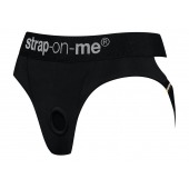 Черные трусики для насадок Heroine Lingerie Harness - size XL - Strap-on-me - купить с доставкой в Черкесске