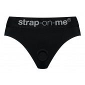 Черные трусики для насадок Heroine Lingerie Harness - size XL - Strap-on-me - купить с доставкой в Черкесске