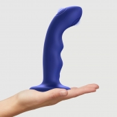 Синяя насадка-стимулятор Strap-On-Me Tapping Dildo Wave - Strap-on-me - купить с доставкой в Черкесске