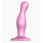 Розовая насадка Strap-On-Me Dildo Plug Curvy size M - Strap-on-me - купить с доставкой в Черкесске