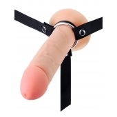 Мужской полый страпон на регулируемых ремешках - 22 см. - Sex Expert - купить с доставкой в Черкесске