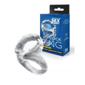 Прозрачное двойное эрекционное кольцо - Sex Expert - в Черкесске купить с доставкой