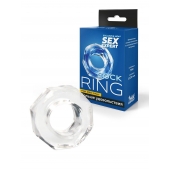 Прозрачное эрекционное кольцо в форме гайки - Sex Expert - в Черкесске купить с доставкой
