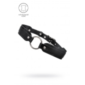 Черный кожаный чокер-ошейник со скруглёнными углами - Pecado - купить с доставкой в Черкесске