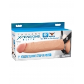Телесный пустотелый фаллопротез 9’’ Hollow Silicone Strap-On - 24,1 см. - Pipedream - купить с доставкой в Черкесске