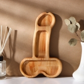 Деревянное блюдо для подачи в форме члена (25 х 16,5 х 1,7 см) - Сима-Ленд - купить с доставкой в Черкесске