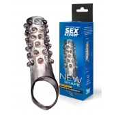 Дымчатая насадка на пенис с выпуклостями - 11 см. - Sex Expert - в Черкесске купить с доставкой