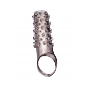 Дымчатая насадка на пенис с шипами и выпуклостями - 12 см. - Sex Expert - в Черкесске купить с доставкой