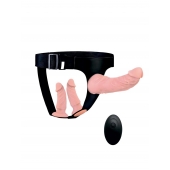 Женский страпон с 3 насадками и вибрацией - Erowoman-Eroman - купить с доставкой в Черкесске