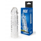 Прозрачная закрытая насадка на пенис - 17 см. - Sex Expert - в Черкесске купить с доставкой