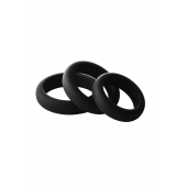 Набор из 3 черных эрекционных колец Smooth Silicone Cockring Pack - Dream Toys - в Черкесске купить с доставкой