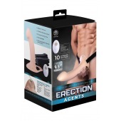 Телесный полый страпон с вибрацией Erection Agents - 24,1 см. - NMC - купить с доставкой в Черкесске