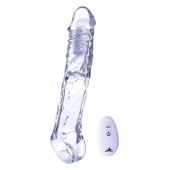 Прозрачная насадка-удлинитель Length Enhancer With Bullet с подхватом - 22,3 см. - NMC - в Черкесске купить с доставкой