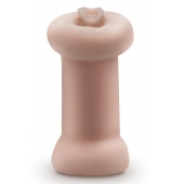 Телесный люминесцентный двусторонний мастурбатор Tasha - Blush Novelties - в Черкесске купить с доставкой