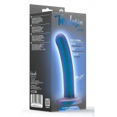 Синяя насадка с гладкой поверхностью Surrender 5.75 Inch Intermediate Pegging Dildo - 14,6 см. - Blush Novelties - купить с доставкой в Черкесске