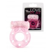Розовое эрекционное виброкольцо с бабочкой - 1137 - в Черкесске купить с доставкой