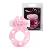 Розовое эрекционное виброкольцо в форме зайчика - 1137 - в Черкесске купить с доставкой