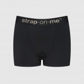 Черные трусики-боксеры для фиксации насадок Strap-on-me Harness Lingerie Allure - size XS - Strap-on-me - купить с доставкой в Черкесске