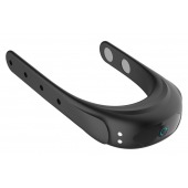 Черное эрекционное виброкольцо на ремешках - Boys of Toys - в Черкесске купить с доставкой