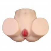 Телесный мастурбатор с 2 любовными отверстиями Olivia - Baile - в Черкесске купить с доставкой