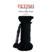 Черная веревка для фиксации Deluxe Silky Rope - 9,75 м. - Pipedream - купить с доставкой в Черкесске