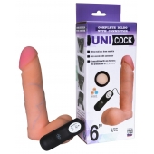 Фаллическая насадка Харнесс UNICOCK 6  с вибрацией - 18 см. - LOVETOY (А-Полимер) - купить с доставкой в Черкесске