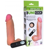 Фаллическая насадка Харнесс UNICOCK 7  с вибрацией - 19 см. - LOVETOY (А-Полимер) - купить с доставкой в Черкесске