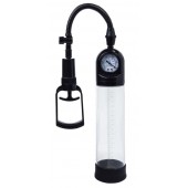 Чёрная вакуумная помпа A-toys с манометром и прозрачной колбой - A-toys - в Черкесске купить с доставкой