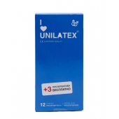 Классические презервативы Unilatex Natural Plain - 12 шт. + 3 шт. в подарок - Unilatex - купить с доставкой в Черкесске