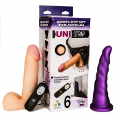 Вибрострапон с двумя насадками UniStrap - 18 и 18 см. - LOVETOY (А-Полимер) - купить с доставкой в Черкесске