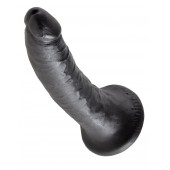 Чёрный фаллоимитатор с присоской 7  Cock - 17,8 см. - Pipedream