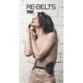Пояс с клёпками Yona Black - Rebelts - купить с доставкой в Черкесске