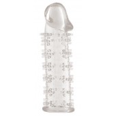 Гелевая прозрачная насадка с шипами - 12 см. - Toyfa Basic - в Черкесске купить с доставкой