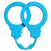 Голубые силиконовые наручники Stretchy Cuffs Turquoise - Lola Games - купить с доставкой в Черкесске
