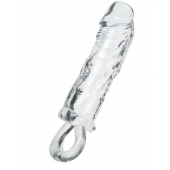 Прозрачная насадка с петлёй для фиксации - 14 см. - ToyFa - в Черкесске купить с доставкой