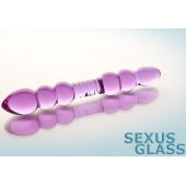 Двусторонний стеклянный фаллос-ёлочка - 20,5 см. - Sexus