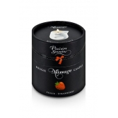 Массажная свеча с ароматом клубники Bougie de Massage Gourmande Fraise - 80 мл. - Plaisir Secret - купить с доставкой в Черкесске