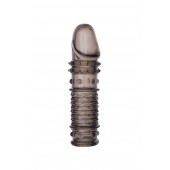 Дымчатая закрытая насадка ToyFa XLover с чешуйками и пупырышками - 13,5 см. - ToyFa - в Черкесске купить с доставкой